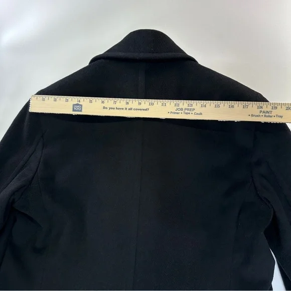 John Weitz Peacoat Wool Blend Nautical Black Vintage USA Large - Picture 13 of 13